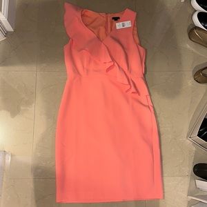 Ann Taylor pink dress coral pink